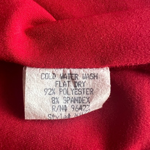 CACHE Red stretch strapless Crop Top L - Picture 9 of 11